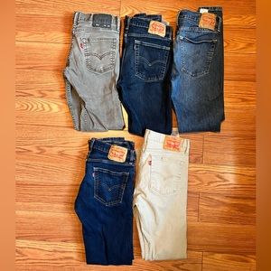 HUGE LOT! 5 Pairs Men’s Levi’s 511 & 510 Jeans - Size 32x34